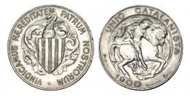 UNIÓ CATALANISTA. Barcelona. Medalla con el peso de 5 pesetas. XC-89. 24,76 g. EBC+