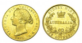 AUSTRALIA. 1 Libra. Victoria. 1865. R/ AUSTRALIA. W/KM-4. 7,97 g. MBC