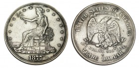 ESTADOS UNIDOS. 1 Dólar. 1877-S. W/KM-108. 27,05 g. MBC+