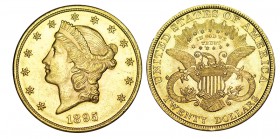 ESTADOS UNIDOS. 20 Dólares. 1895. W/KM-74.3. 33,45 g. Bonito tono. EBC/EBC+