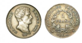 FRANCIA. 1 Franco. Napoleón. París. 1806-A. LF-202-1. 5,00 g. Buen ejemplar de bonito tono. EBC