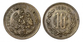 MÉXICO. 10 Centavos. 1921. W/KM-430. 11,99 g. EBC-