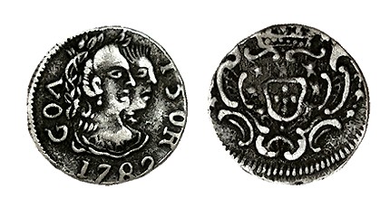PORTUGAL (India Portuguesa). Goa. 1/2 Pardao. María I y Pedro III. 1782. AG-06.0...