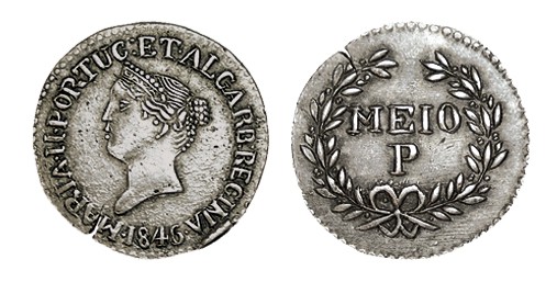 PORTUGAL (India Portuguesa). Goa. 1/2 Pardao. María II. 1846/5. AG no cita esta ...