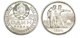 RUSIA. 1 Rublo. 1924. W/Y-134. 19,99 g. SC
