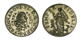 PROCLAMACIÓN EN CERVERA. Fernando VI. 1746. Plata fundida. Ø20mm. AH-5. 1,70 g. RARA. EBC+