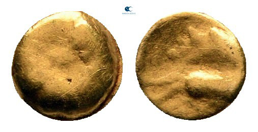 Eastern Europe. Boii 200-100 BC. "Athena Alkis" type
1/24 Stater AV

3 mm, 0,...