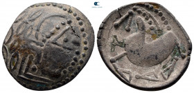Eastern Europe. Mint in the southern Carpathian 200-100 BC. "Schnabelpferd" type. Tetradrachm AR