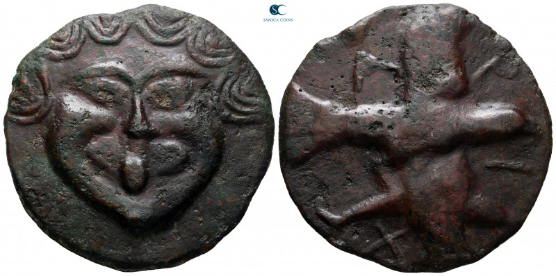 Scythia. Olbia circa 437-410 BC. 
Cast Æ

67 mm, 89,11 g

Facing gorgoneion...