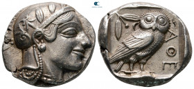 Attica. Athens circa 470-465 BC. "Transitional" issue. Tetradrachm AR