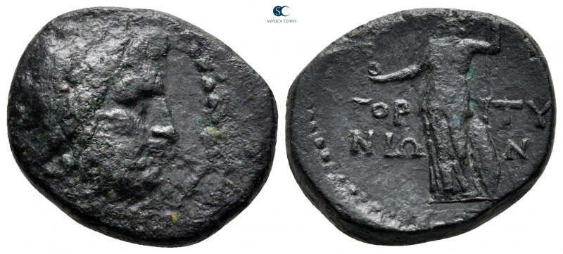 Crete. Gortyna circa 220 BC. 
Bronze Æ

20 mm, 7,34 g

Laureate head of Zeu...