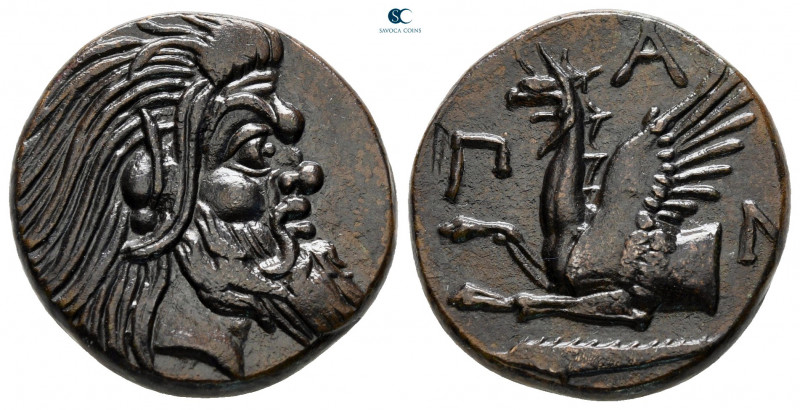 Cimmerian Bosporos. Pantikapaion circa 310-304 BC. 
Bronze Æ

20 mm, 6,92 g
...