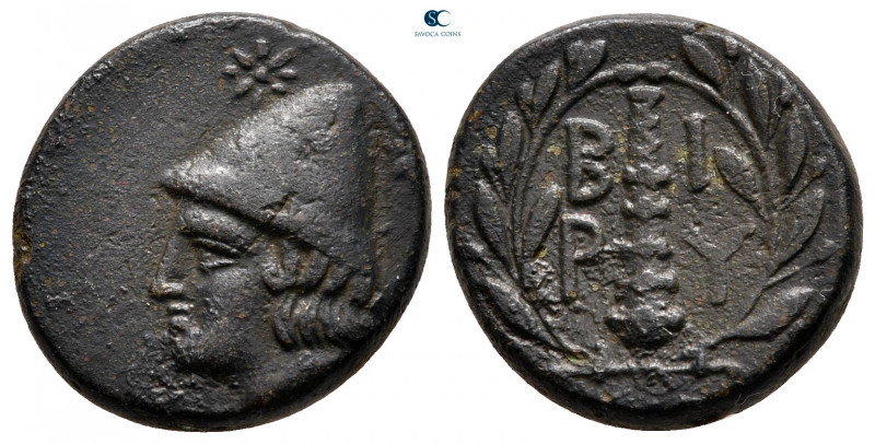 Troas. Birytis circa 400-200 BC. 
Bronze Æ

16 mm, 5,45 g

Beardless head o...