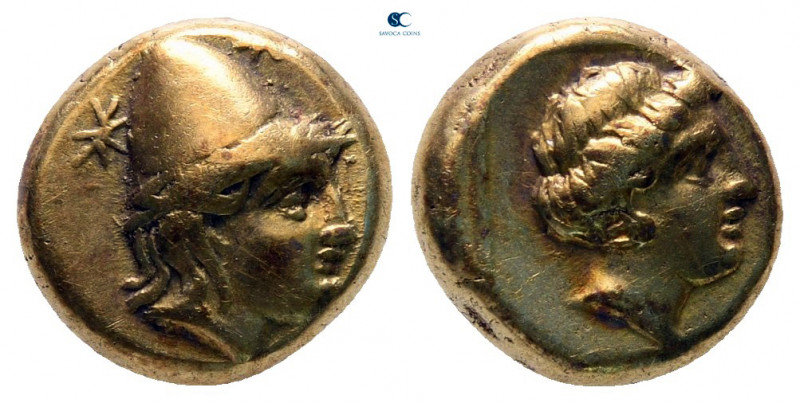 Lesbos. Mytilene circa 377-326 BC. 
Sixth Stater or Hekte EL

10 mm, 2,52 g
...