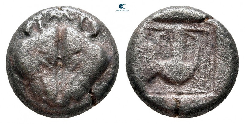 Lesbos. Unattributed Koinon mint circa 500-450 BC. 
1/12 Stater BI

8 mm, 1,2...