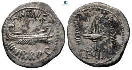 Marc Antony 32-31 BC. Struck circa autumn 32 - spring 31 BC. Military mint moving with M.Antony. Denarius AR