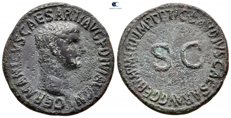 Germanicus AD 37-41. Rome
As Æ

27 mm, 10,04 g

GERMANICVS CAESAR TI AVG F ...