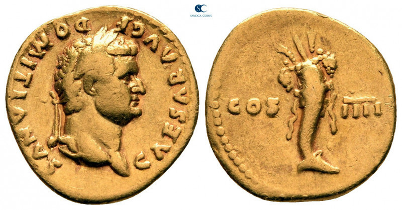 Domitian as Caesar AD 69-81. Struck AD 76/7. Rome
Aureus AV

17 mm, 7,14 g
...