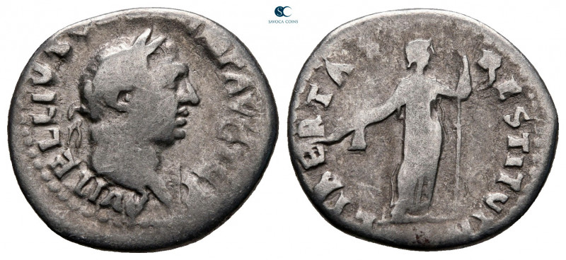 Vitellius AD 69. Rome
Denarius AR

16 mm, 2,98 g

A VITELLIVS [GERMAN IMP A...