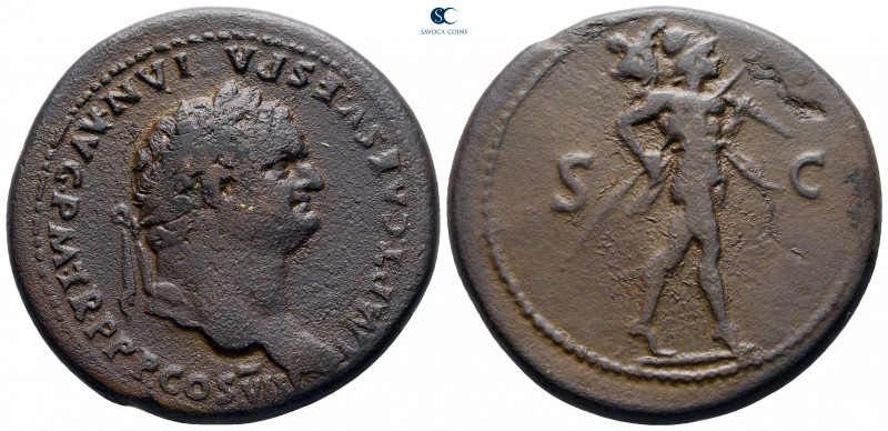Titus AD 79-81. Rome
Sestertius Æ

34 mm, 23,99 g

IMP T CAES VESPASIAN AVG...