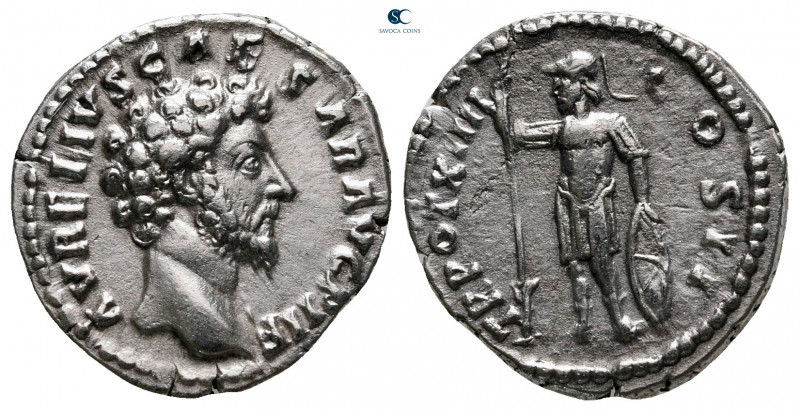 Marcus Aurelius, as Caesar AD 139-161. Rome
Denarius AR

15 mm, 3,36 g

AVR...