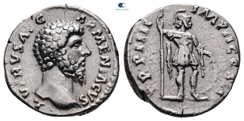 Lucius Verus AD 161-169. Rome
Denarius AR

15 mm, 3,29 g

L VERVS AVG ARMEN...