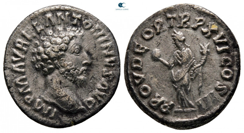 Marcus Aurelius AD 161-180. Struck AD 161. Rome
Denarius AR

18 mm, 2,97 g
...