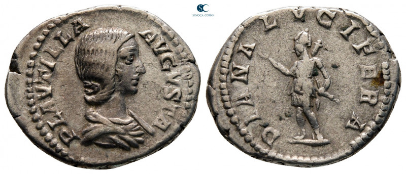 Plautilla. Augusta AD 202-205. Struck AD 203. Rome
Denarius AR

20 mm, 3,28 g...