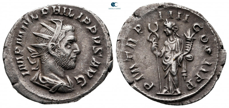 Philip I Arab AD 244-249. Rome
Antoninianus AR

20 mm, 2,93 g

IMP M IVL PH...