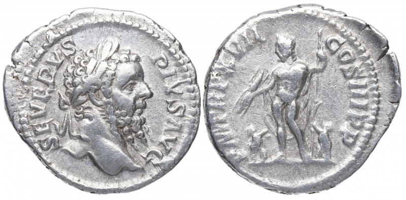 209 d.C. Septimio Severo. Roma. Denario. DS 4133 a.2.b. Ag. 3,01 g. PM TR P XVII...
