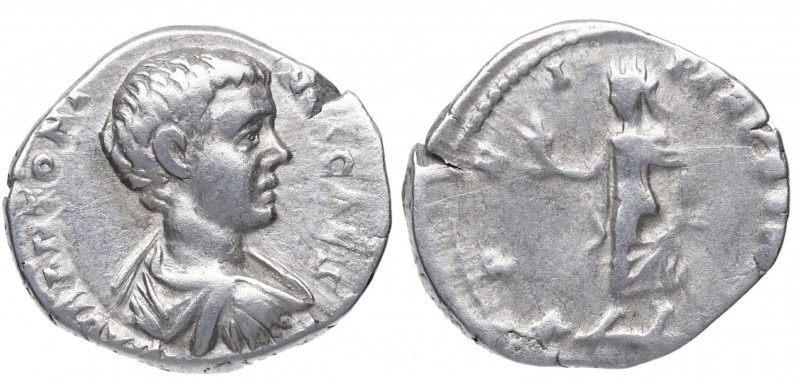 196 d.C. Caracalla. Roma. Denario. DS 4403 a. Ag. 3,15 g. SPEI PERPETVAE Esperan...