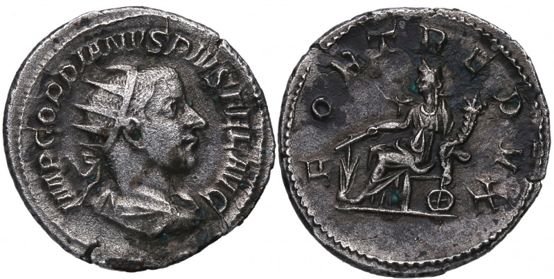 238 d.C. Gordiano III. Roma. Antoniniano. Ve. 4,35 g.  FORT REDVX. MBC-. Est.65....