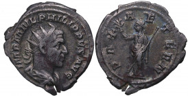 244-247 d.C. Filipo I el Árabe (244-249 dC). Roma. Antoniniano. Ve. 4,55. Cospel irregular. MBC. Est.60.