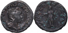 246-245 d.C. Otacilia Severa. Roma. Antoniniano. Ve. 3,80 g. Ligeras verdosidades en reverso. MBC- / BC+. Est.60.