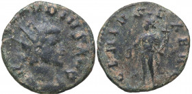 268-280. Claudio II El Gótico (268-270 dC). Roma. Antoniniano. Ae. 2,76 g.  IMP C CLAVDIVS AVG /GENIVS EXERCI. BC+. Est.20.