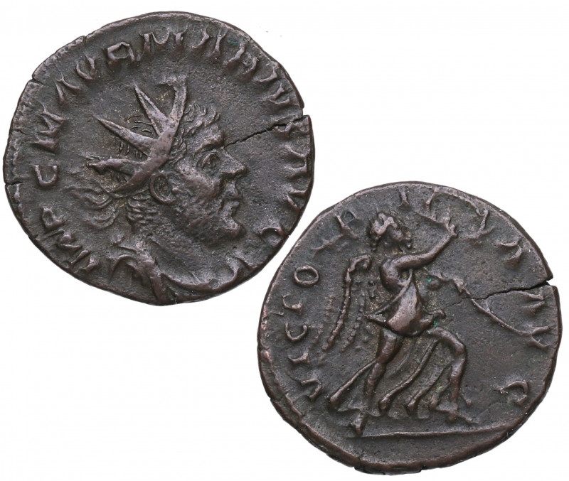 269 d.C. Marco Aurelio Mario. Acci (Guadix). Antoniniano. Ve. 3,18 g. RARÍSIMA. ...