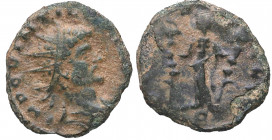 270 d.C. Quintilo. Mediolanum. Antoniniano. Ae. 2,00 g.   FIDES MILITVM. BC. Est.20.