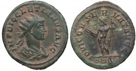 284-286 d.C. Diocleciano. Aureliano. Ae. 3,59 g. Rara. MBC- / BC+. Est.70.
