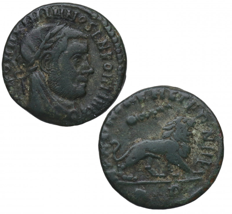 285-286 d.C.. Maximiano Hércules. Antioquía. 1/2 Nummus. Ve. 1,79 g. MUY RARA co...