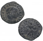 306-307. Constantino I como César. Treveri ( Ticinun 3ª oficina). Nummus. Ae. 5,00 g. MUY ESCASA. MBC-. Est.80.