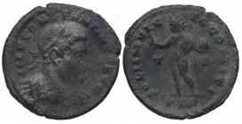 307-337 d.C. Constantino I (307-337). Nummus. Ae. 2,63 g. IMP CONSTANTINVS PF AVG Busto de Constantino a derecha, laureado y con capa alrededor del cu...