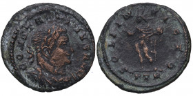 307-337 d.C. Constantino I (307-337). Trier. ½ Nummus. Ae. 1,85 g. IMP CONSTANTINVS PF AVG Busto de Constantino a derecha, laureado y con capa alreded...