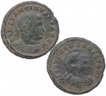 336 - 337 d.C.. Constantino I (307-337). Nummus. Ve. 3,60 g. RARA. Marte en reverso. BC+. Est.70.