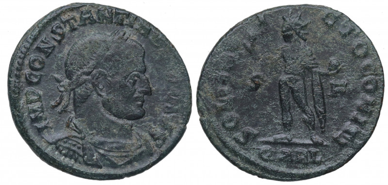 307-337 d.C. Constantino I (307-337). Arles. Nummus. Ae. 2,23 g. IMP CONSTANTINV...