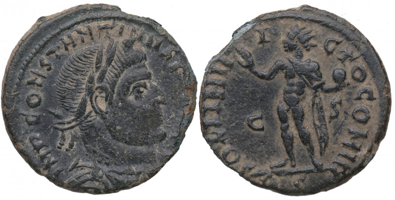 307-337 d.C. Constantino I (307-337). Arelate. Nummus. Ae. 2,23 g. IMP CONSTANTI...