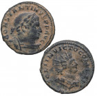 307-337 d.C. Constantino I (307-337). Nummus. Ve. 4,80 g. RARA. Sol en reverso. BC+. Est.90.