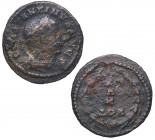 307-337 d.C. Constantino I (307-337). Roma. 1/2 Nummus. Ve. 1,27 g. RARÍSIMA. Votiva. BC. Est.130.