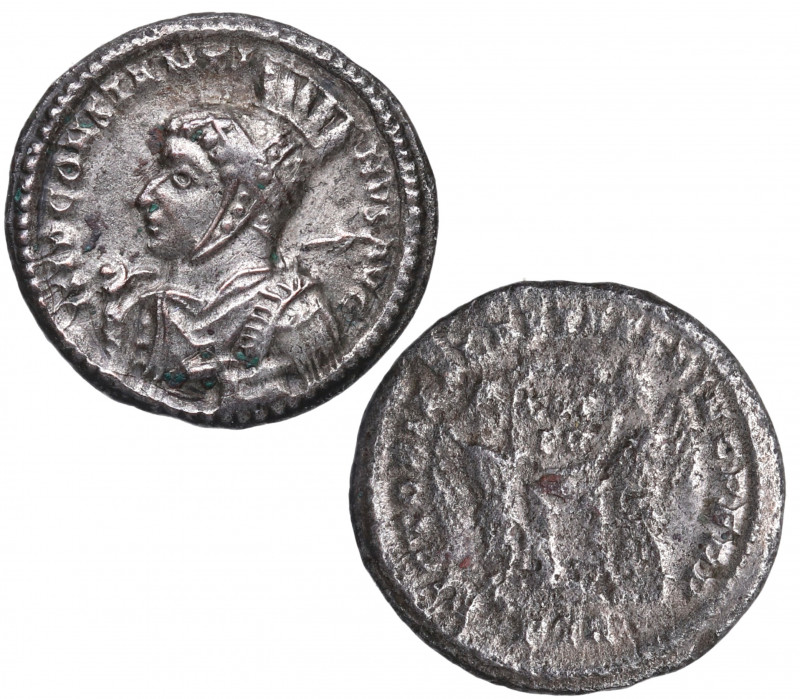 318 - 319 d.C.. Constantino I (307-337). Treveri 1ª Oficina. Argénteo de vellón....