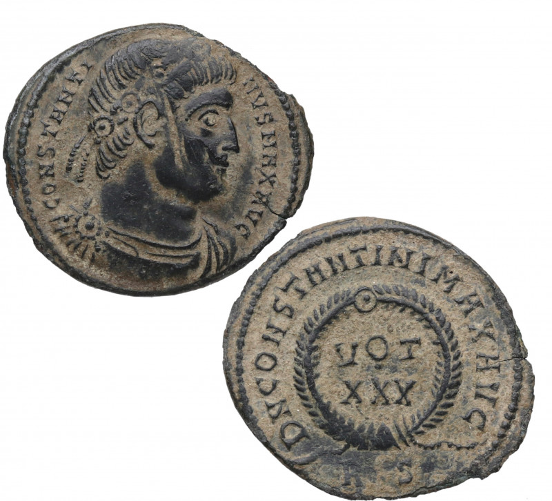 318 - 319 d.C.. Constantino I (307-337). Roma 2ª Oficina. AE3. Ve. 2,30 g. MUY R...