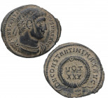 318 - 319 d.C.. Constantino I (307-337). Roma 2ª Oficina. AE3. Ve. 2,30 g. MUY RARA. BC+. Est.75.